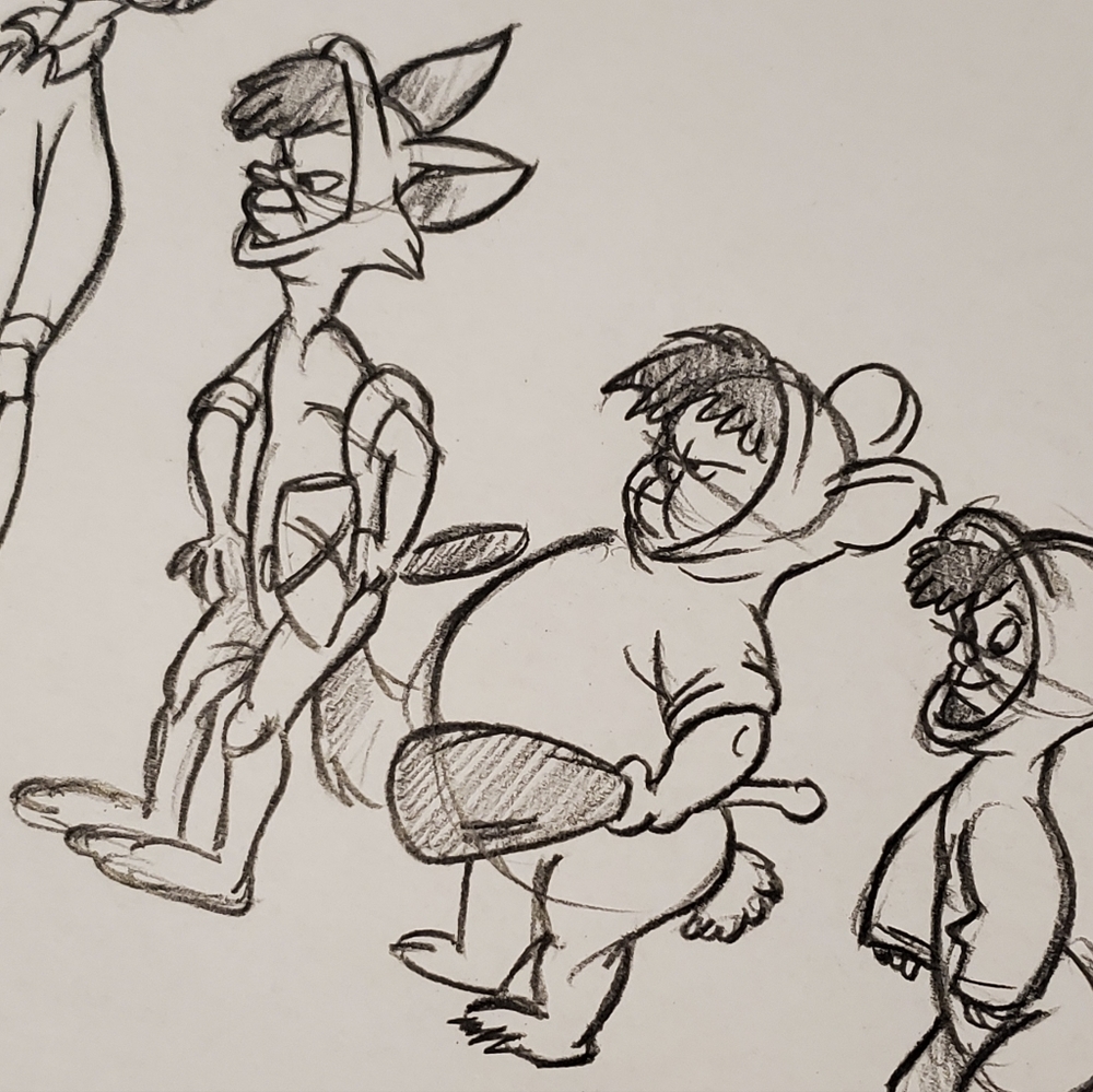 Disney Peter Pan Character Sheet Drawing/Sketch animation signed art Lost Boys - Picture 5 of 6